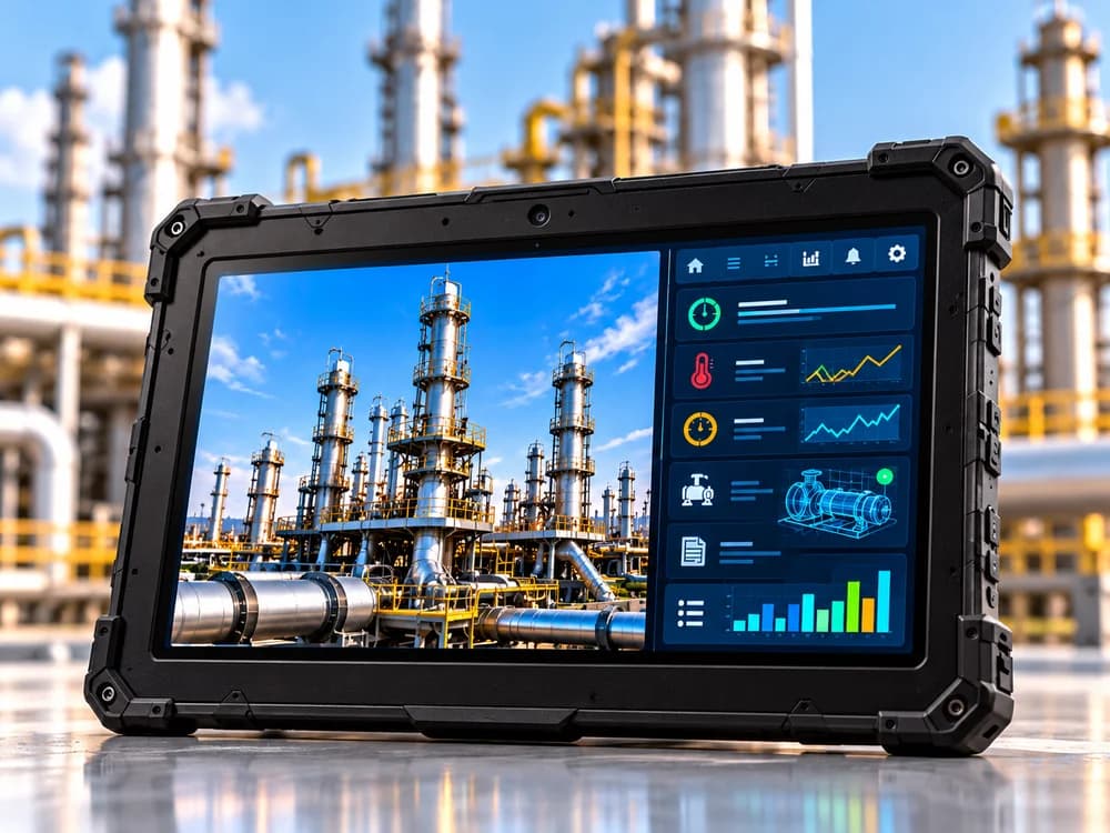 Rugged industrial touchscreen for field inspection and data capture